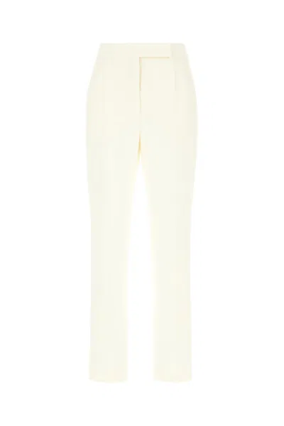 MAX MARA PASTEL YELLOW WOOL BLEND PANTS