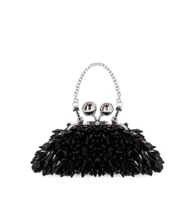 Max Mara Pasticcino Alfio Mini Black Clutch Bag