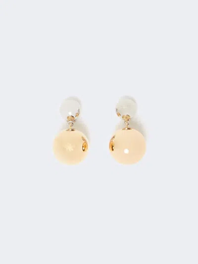 Max Mara Pasticcino Bag Metal Earrings In Gold