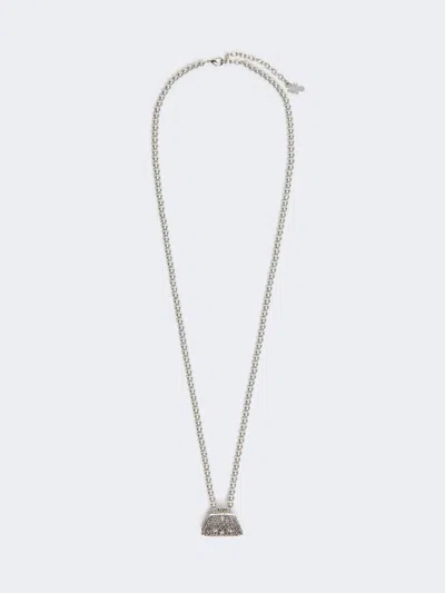 Max Mara Pasticcino Bag-pendant Necklace In Metallic