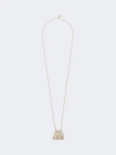 Max Mara Pasticcino Bag-pendant Necklace In Gold