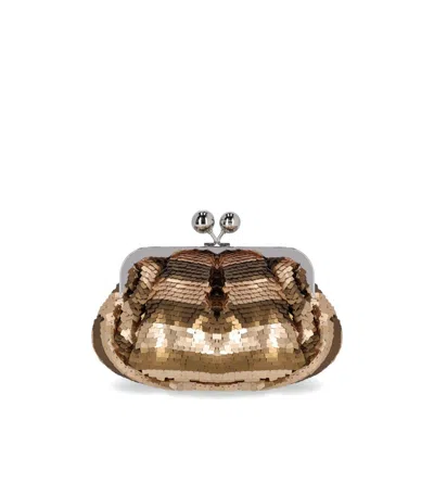 Max Mara Pasticcino Barca Small Gold Clutch