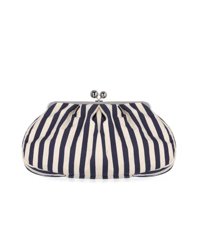 Max Mara Pasticcino Cachi Large Blue Clutch