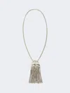 Max Mara Pasticcino Charm-adorned Crew-neck Necklace In Metallic