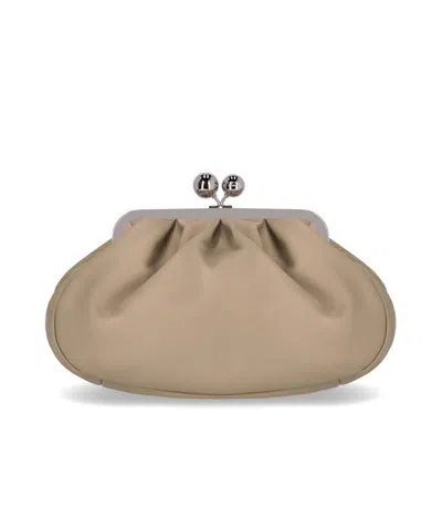 Max Mara Pasticcino Cubico Medium Beige Clutch Bag