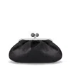 Max Mara Pasticcino Cubico Medium Black Clutch In Black