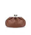 Max Mara Pasticcino Cubico Medium Light Brown Clutch Bag In Brown