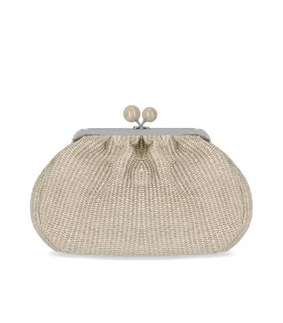 Max Mara Pasticcino Fortuna Medium Beige Clutch In Sand
