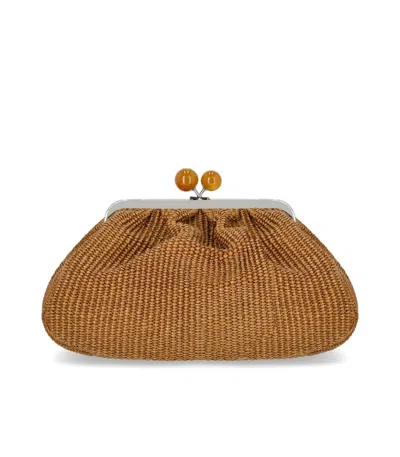 Max Mara Pasticcino Fortuna Medium Brown Clutch