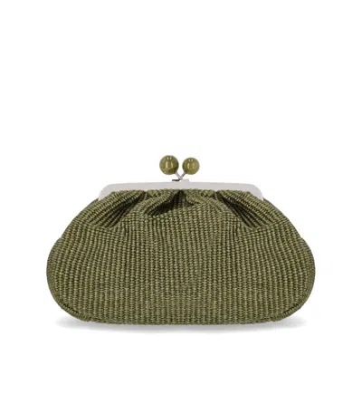 Max Mara Pasticcino Fortuna Medium Khaki Clutch In Green