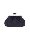 Max Mara Medium Raffia-effect Pasticcino Bag In Blue