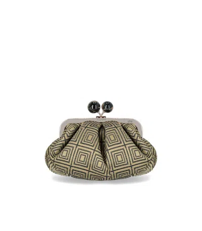 Max Mara Pasticcino Italianroots Small Beige Clutch Bag In Yellow