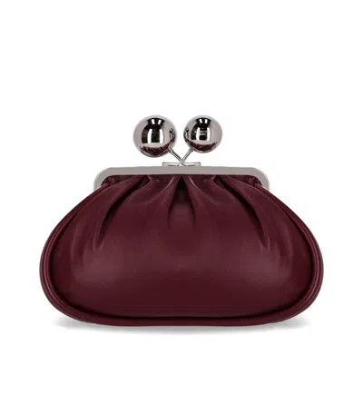 Max Mara Pasticcino Milvanew Medium Burgundy Clutch In Red