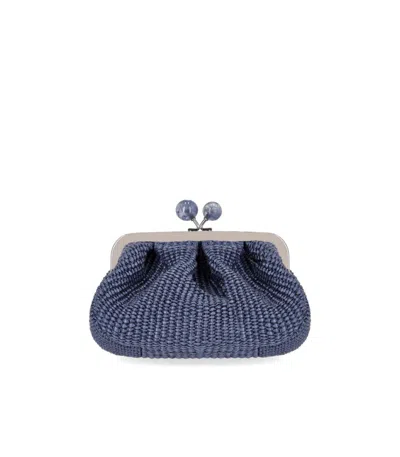 Max Mara Pasticcino Palmas Small Blue Clutch