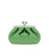 Max Mara Pasticcino Palmas Small Emerald Green Clutch Bag