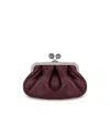Max Mara Pasticcino Prati Small Burgundy Clutch In Red