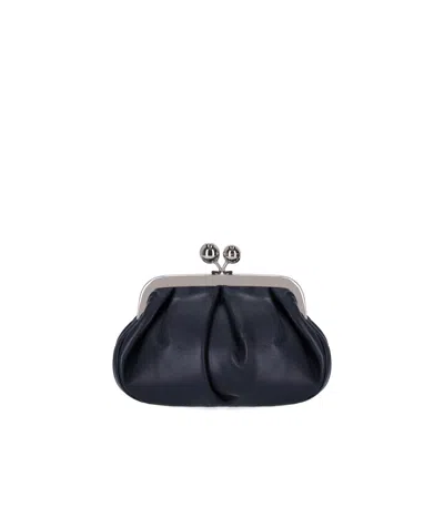 Max Mara Pasticcino Prati Small Navy Blue Clutch