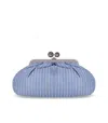 Max Mara Pasticcino Rubens Medium Light Blue Clutch In Blue