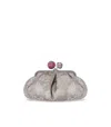 MAX MARA PASTICCINO TREASURE OF JAPAN SMALL GREY CLUTCH BAG