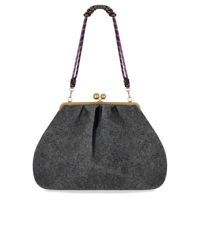 Max Mara Pasticcino Utile Grey Clutch Bag