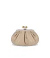Max Mara Pasticcino Valois Small Beige Clutch In Neutral