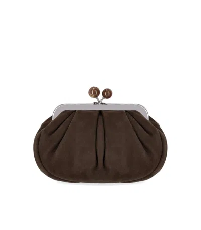 Max Mara Pasticcino Valois Small Brown Clutch