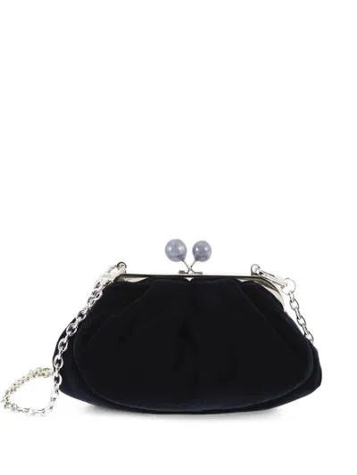 Max Mara Pasticcino Velvet Clutch Bag In Black
