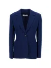 Max Mara Patch-pocket Blazer In Blue