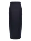 Max Mara Patch-pocket Midi Skirt In Blue