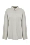 Max Mara Patella Shirt In Technical Jersey In Nebbia