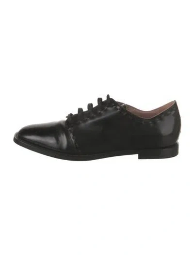 Pre-owned Max Mara Patent Leather Oxfords In Black