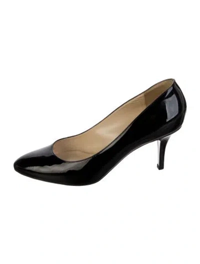 Pre-owned Max Mara Patent Leather Pumps In Black