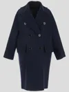 Max Mara Madame Wool And Cashmere Long Belted Coat In No-color