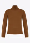 Max Mara Patroni Cashmere Turtleneck  Sweater In Brown