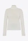 Max Mara Warm Greetings Turtleneck Sweater In Cream