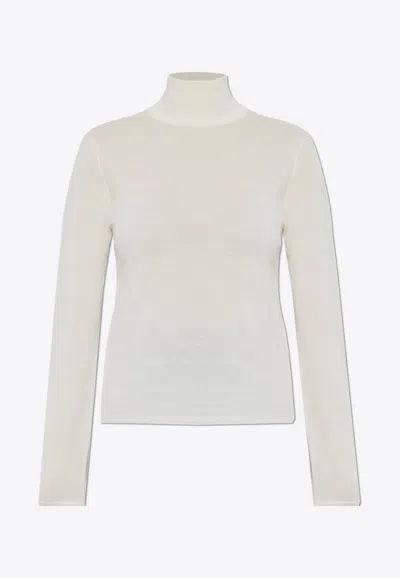 Max Mara Patroni Cashmere Turtleneck  Sweater In Cream