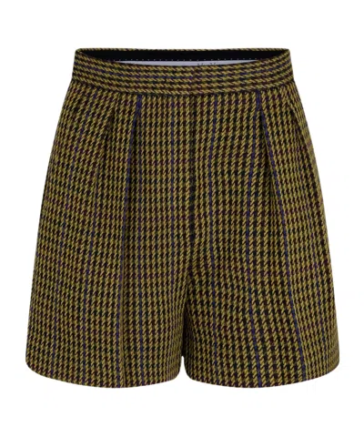 Max Mara Patroni Houndstooth Shorts In Black