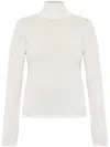 Max Mara Warm Greetings Turtleneck Sweater In White