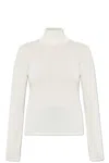 Max Mara Warm Greetings Turtleneck Sweater In White