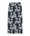Max Mara Studio Paglie Long Trouser Navy In Black