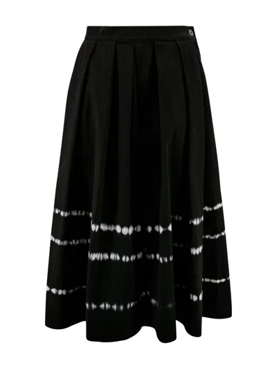 Max Mara Pattern Detailed Skirt In Black