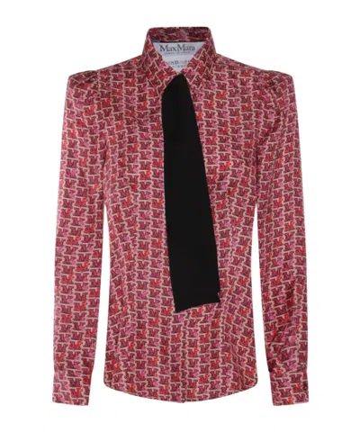 Max Mara Pattern Long-sleeved Shirt In Pink