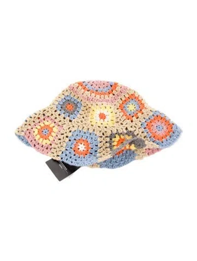 Pre-owned Max Mara Pattern Print Knitted Bucket Hat  W/tags