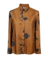 Max Mara Pattern-printed Long-sleeved Shirt In Brown