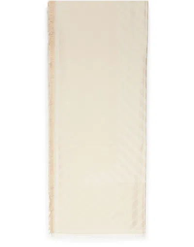 Max Mara Pattern Scarf In Nude