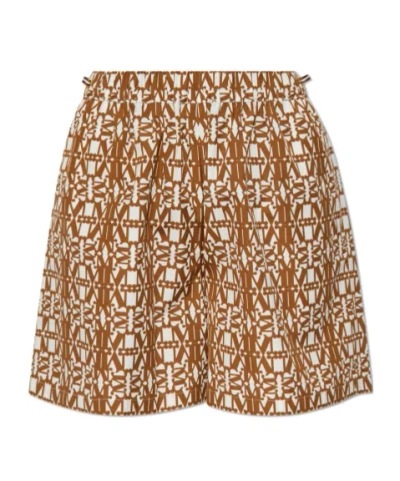 MAX MARA MAX MARA TAIGA ALL-OVER LOGO PRINTED SHORTS