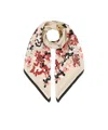 Max Mara Printed Silk Foulard In Nude