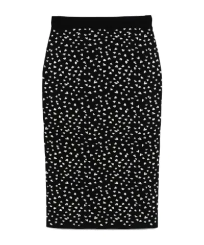 Max Mara Pattern Skirt In Black