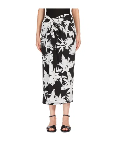 Max Mara Pattern Skirt In Black