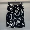 Max Mara Pattern Skirt In Black